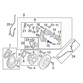 Hyundai OE - Rear Upper Disc Brake Caliper Pin