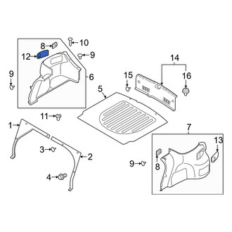 Hyundai OE - Rear Right Trunk Trim Panel Insert
