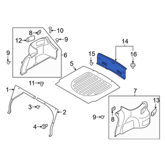 Hyundai OE - Rear Trunk Trim Scuff Plate