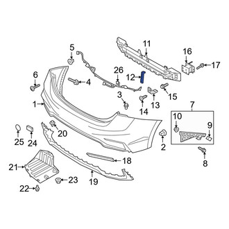 Hyundai OE - Upper Bumper Impact Bar Bracket
