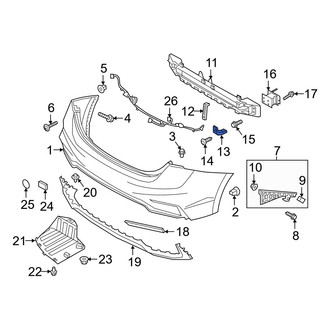 Hyundai OE - Lower Bumper Impact Bar Bracket