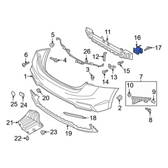Hyundai OE - Left Bumper Impact Bar Bracket