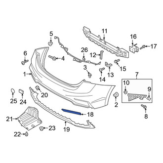 Hyundai OE - Rear Right Reflector Panel