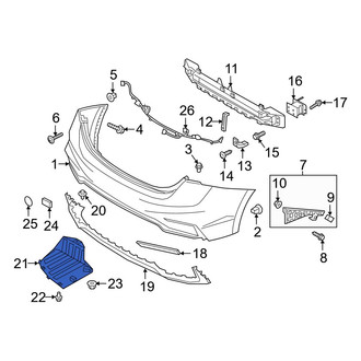 Hyundai OE - Rear Bumper Splash Shield