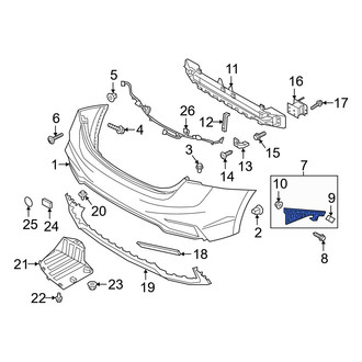 Hyundai OE - Rear Left Bumper Cover Bracket