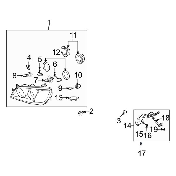 Headlight Mounting Bolt