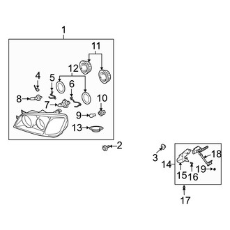 Hyundai OE - Front Lamps - Headlamp Components