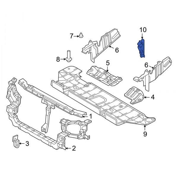 Radiator Support Air Deflector