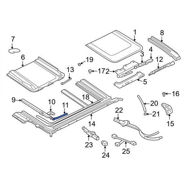 Sunroof Deflector Hinge