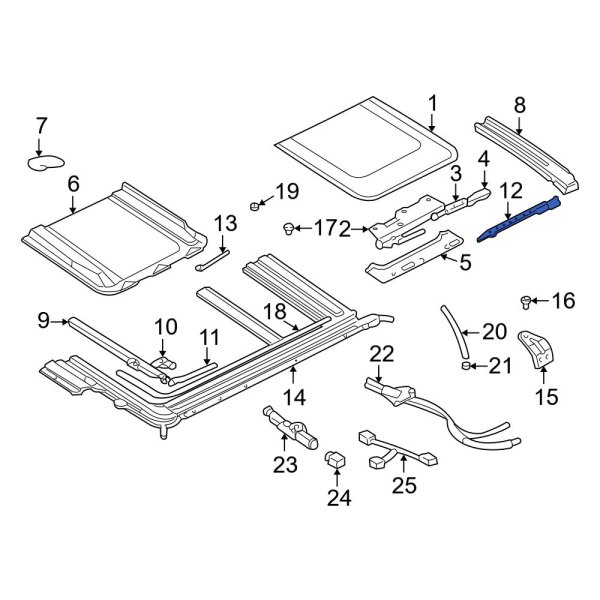 Sunroof Deflector Hinge