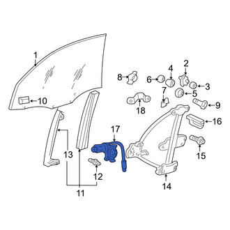 Hyundai OE - Front Left Window Motor