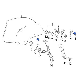 Hyundai OE - Door Glass Nut