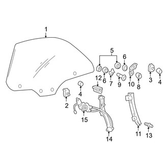 Hyundai OE - Rear Door - Glass & Hardware