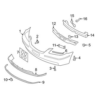 Hyundai OE - Front Bumper & Grille - Bumper & Components (W/O Moldings)