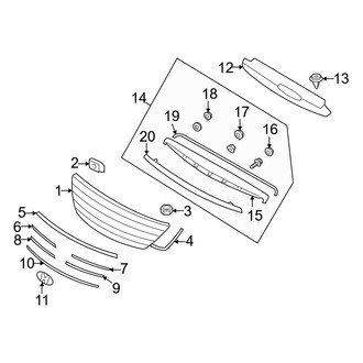 Hyundai OE - Front Bumper & Grille - Grille & Components (With Moldings)