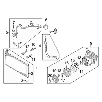 Hyundai OE - Air Conditioner & Heater - Condenser, Compressor & Lines