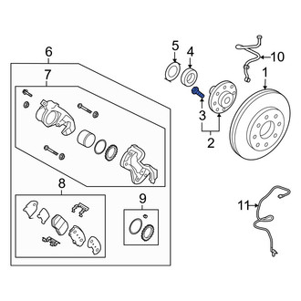 Hyundai OE - Front Wheel Lug Stud
