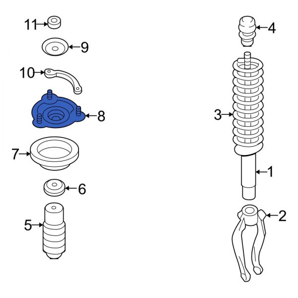 Hyundai OE 546303L100 Front Suspension Strut Mount
