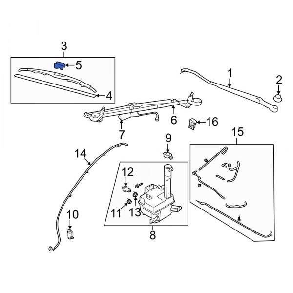 Windshield Wiper Blade Clip