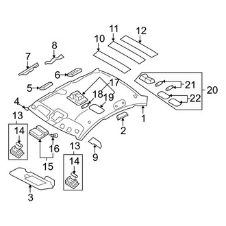 Hyundai OE - Roof - Interior Trim (With Sunroof)