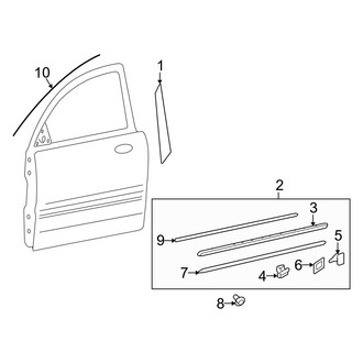 Hyundai OE - Front Left Door Window Molding