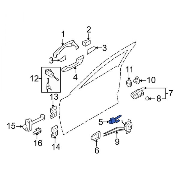 Exterior Door Handle Base Bracket