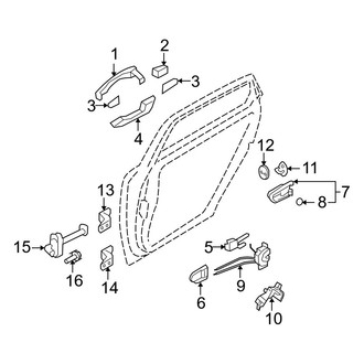 Hyundai OE - Rear Door - Lock & Hardware