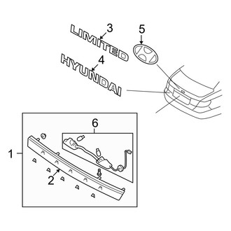 Hyundai OE - Trunk Lid - Exterior Trim