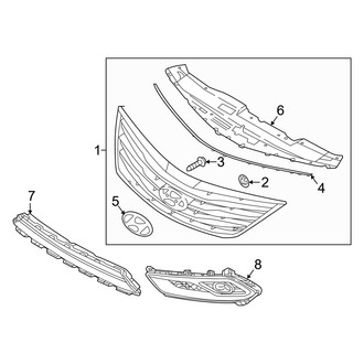 Hyundai OE - Front Bumper & Grille - Grille & Components