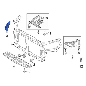 Hyundai OE - Front Right Radiator Support Baffle