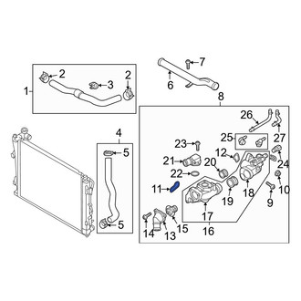 Hyundai OE - Left Engine Coolant Thermostat Housing Gasket