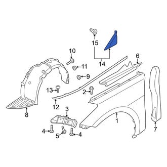 Hyundai OE - Right Fender Molding