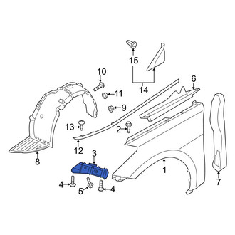 Hyundai OE - Front Right Bumper Cover Bracket