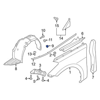 Hyundai OE - Rear Bumper Cover Grommet