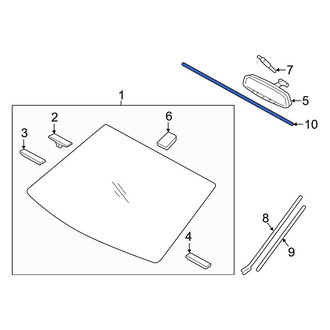 Hyundai OE - Front Upper Windshield Molding