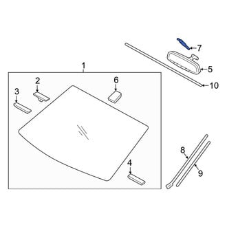 Hyundai OE - Front Interior Rear View Mirror Cover