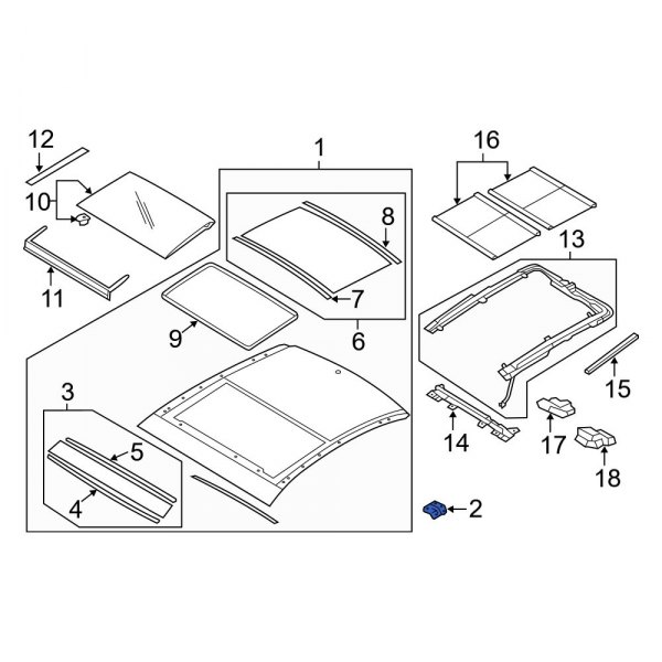 Sunroof Frame Bracket