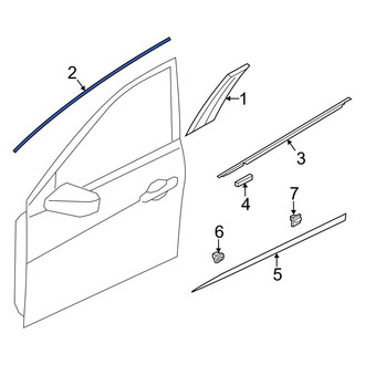 Hyundai OE - Front Left Upper Door Reveal Molding