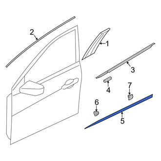 Hyundai OE - Front Left Door Molding