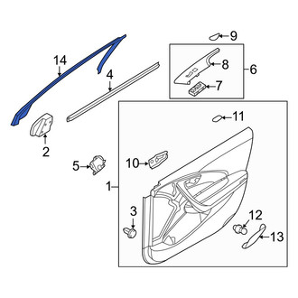 Hyundai OE - Front Left Door Trim Molding