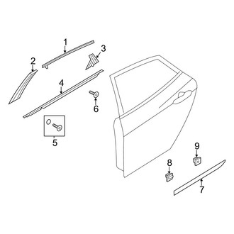 Hyundai OE - Rear Door - Exterior Trim