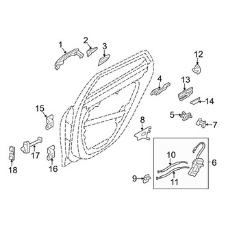 Hyundai OE - Rear Door - Lock & Hardware