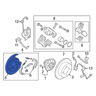Hyundai OE - Rear Left Brake Backing Plate