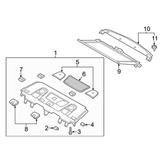 Hyundai OE - Rear Body & Floor - Interior Trim (Package Tray, With Sunshade)