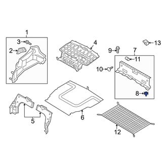 Hyundai OE - Trunk Trim Panel Clip