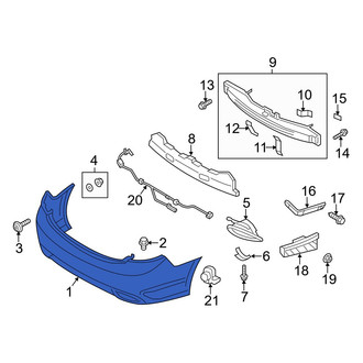 Hyundai OE - Rear Bumper Cover