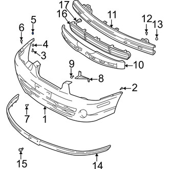 Hyundai OE - Front Outer Bumper Cover Retainer