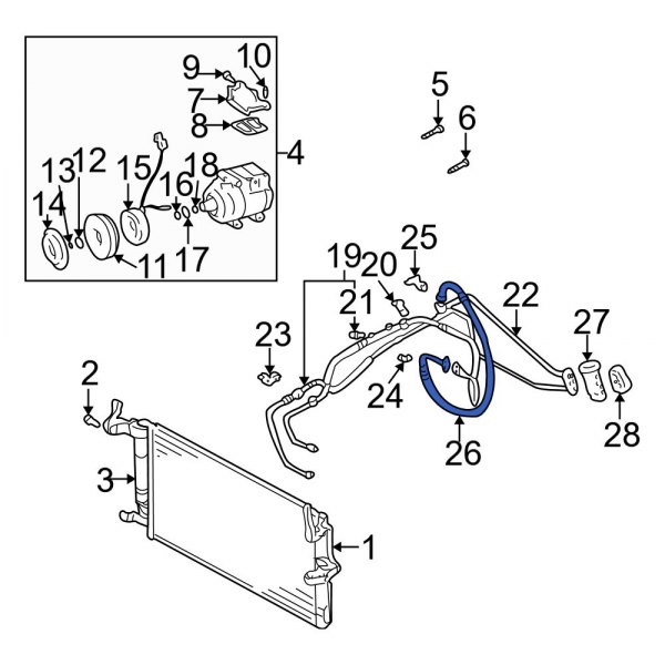 A/C Refrigerant Suction Hose