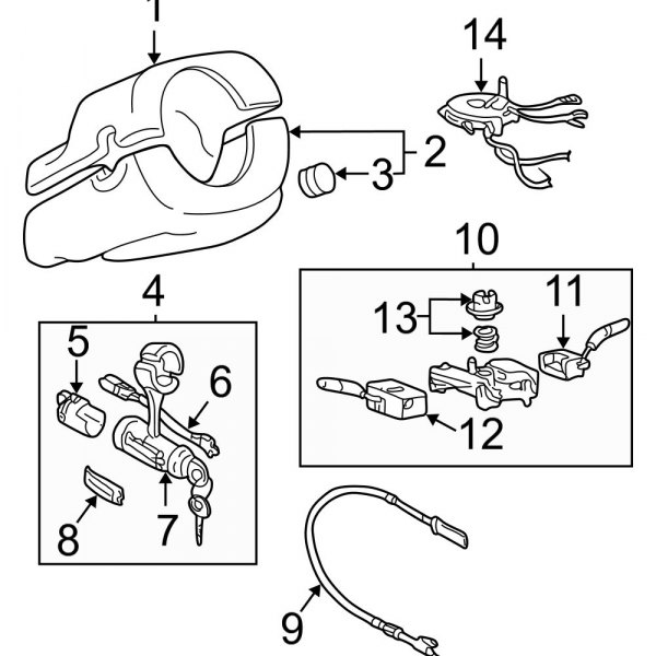 Steering Column - Shroud, Switches & Levers