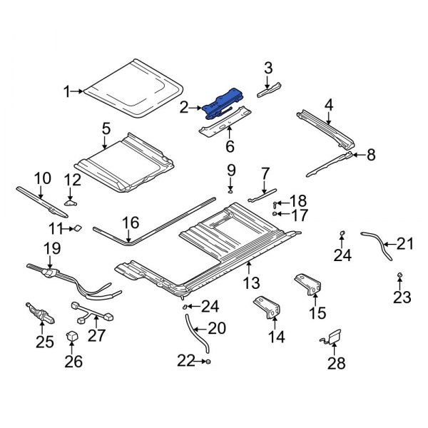 Sunroof Guide Jaw